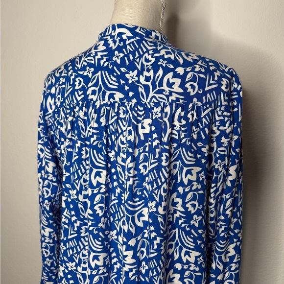 Pendleton Floral Blue and White Long Sleeve Shirt Size M - Picture 4 of 6